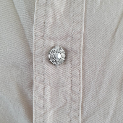 Vintage Levi’s White Western Denim Shirt – Size L - USASTARFASHION