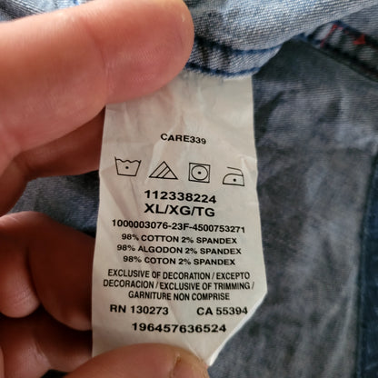 Vintage Wrangler Western Denim Shirt – Blue, Size XL - USASTARFASHION