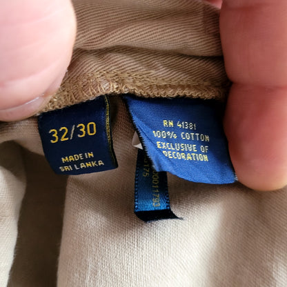 Vintage Polo Ralph Lauren Khaki Chino Pants – Size 32x30 - USASTARFASHION