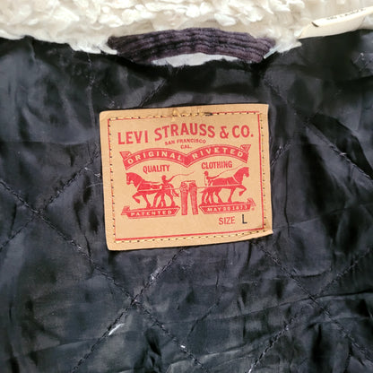 Levi’s Sherpa Lined Corduroy Trucker Jacket – Size L - USASTARFASHION