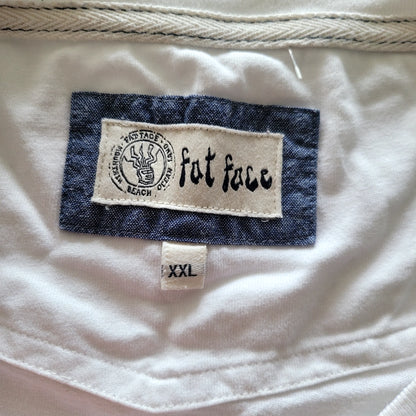 Fat Face Brazil 2014 Print T-Shirt – White, Size XXL - USASTARFASHION