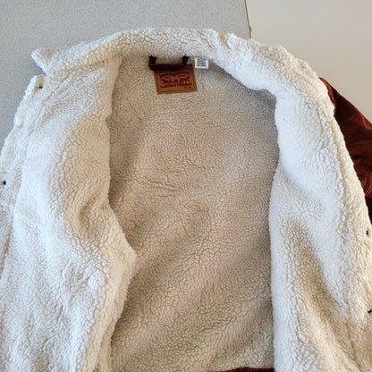 Levi’s Black Corduroy Sherpa Jacket with Hood – Size M - USASTARFASHION