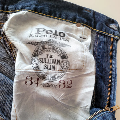 Polo Ralph Lauren Men's Blue Denim Jeans - 34x32 - USASTARFASHION