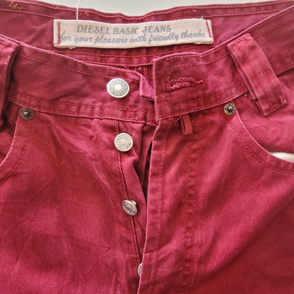 Vintage Diesel Saddle Red Jeans – W28 L29 – Made in Italy - USASTARFASHION