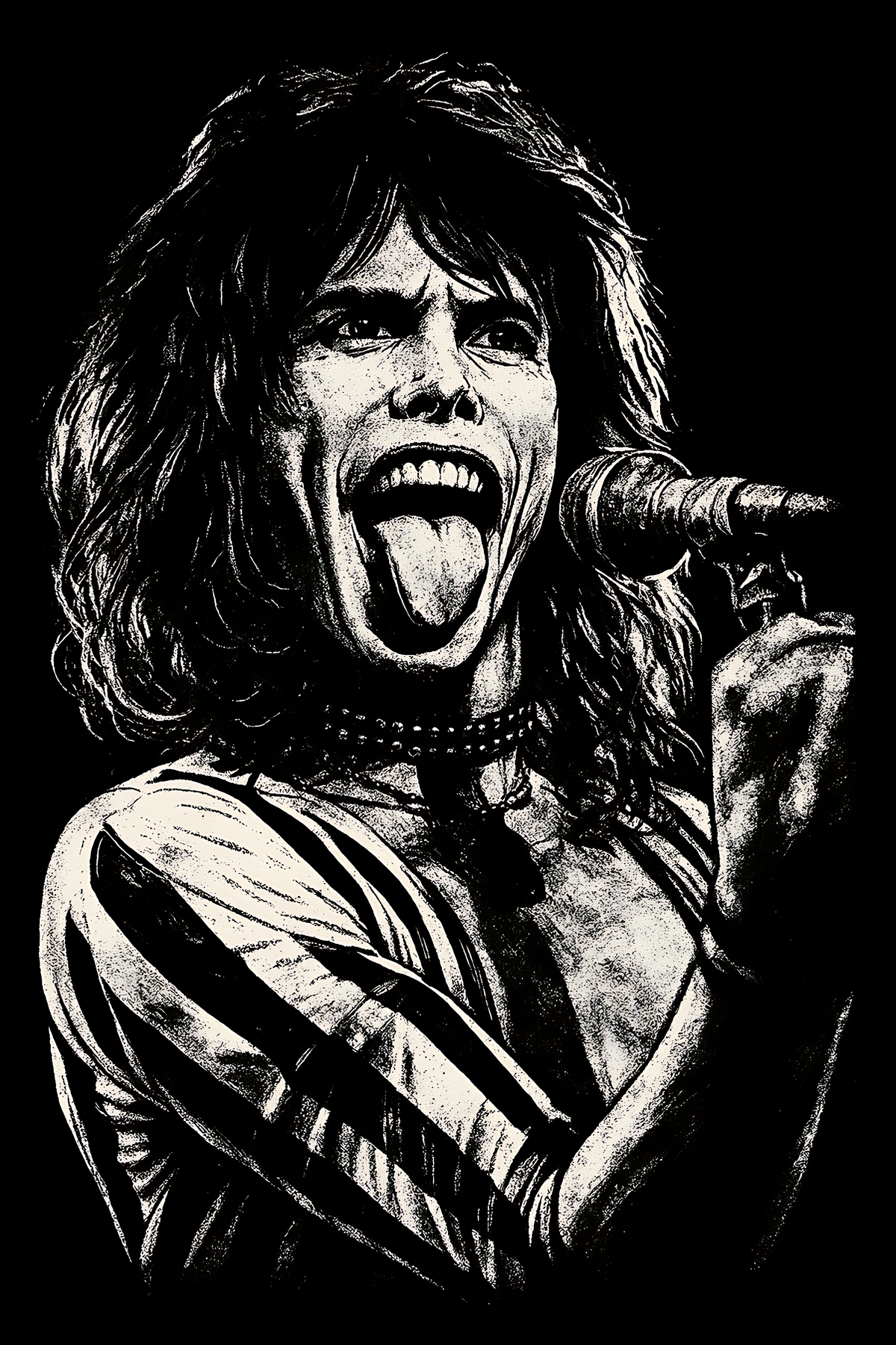 Use:  Rock Legends DTF Halftone Design Pack – A3 – 300 DPI – Ready to Print