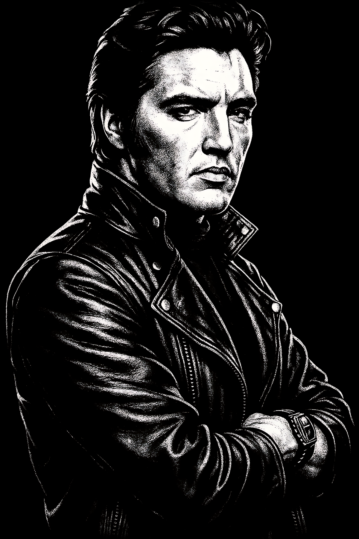 Use:  Rock Legends DTF Halftone Design Pack – A3 – 300 DPI – Ready to Print