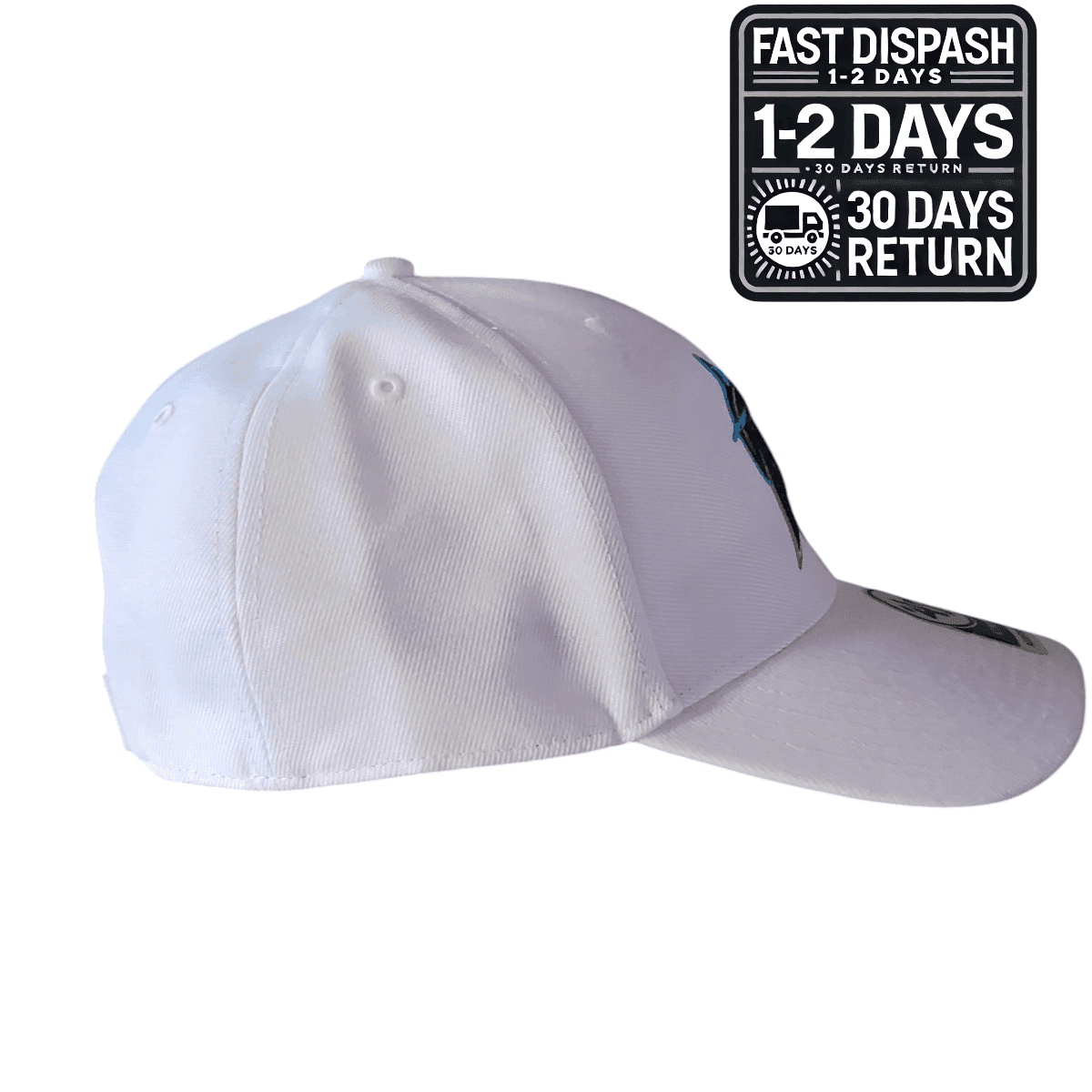 47 Brand Miami Marlins Baseball Cap - White Adjustable Style for Men - One Size Fits All MLB Gear - USASTARFASHION