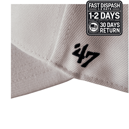 47 Brand Miami Marlins Baseball Cap - White Adjustable Style for Men - One Size Fits All MLB Gear - USASTARFASHION