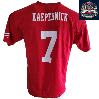 49ers Jersey Youth XL Red 7 Kaepernick - Durable, Comfortable, Official NFL Merchandise - USASTARFASHION