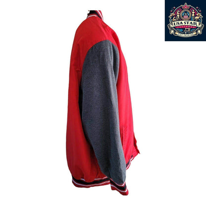 G - III Apparel Detroit Red Wings Varsity Jacket 4XL - Authentic Colors, Snap Fastening, Vintage Style - USASTARFASHION