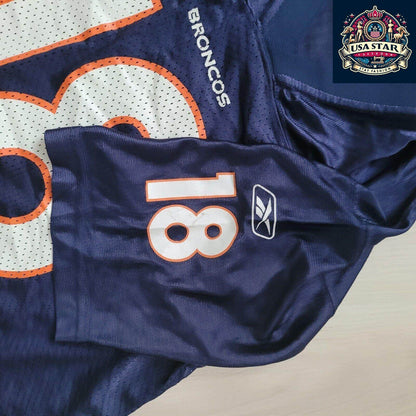 Denver Broncos Jersey Shirt Youth L 18 Peyton Manning - Durable Comfortable Fan Wear - USASTARFASHION
