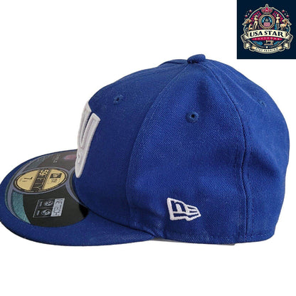 NY Yankees Fitted Cap 59FIFTY Essential Blue by New Era, Size 7 1/8, Stylish Fan Headwear - USASTARFASHION