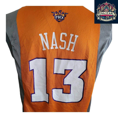 Adidas Phoenix Suns Jersey Men's M Orange Steve Nash #13 NBA Authentic Design for Fans - USASTARFASHION