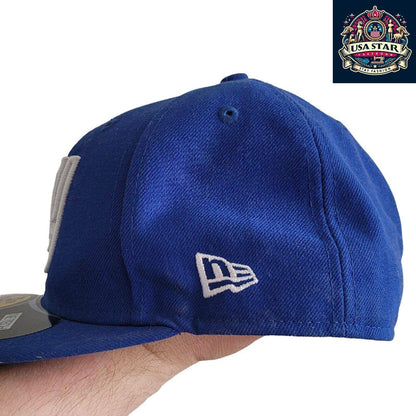NY Yankees Fitted Cap 59FIFTY Essential Blue by New Era, Size 7 1/8, Stylish Fan Headwear - USASTARFASHION