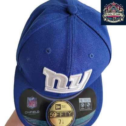 NY Yankees Fitted Cap 59FIFTY Essential Blue by New Era, Size 7 1/8, Stylish Fan Headwear - USASTARFASHION