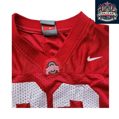 Nike Ohio State Buckeyes Jersey Youth Size 7 33 Red Distressed Style for Kids Football Fans - USASTARFASHION