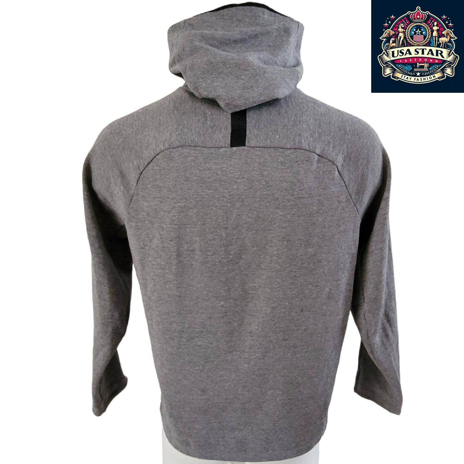 Nike Men's Hoodie - Medium Grey Pullover With Iconic Logo, Comfortable Fit & Urban Style - USASTARFASHION