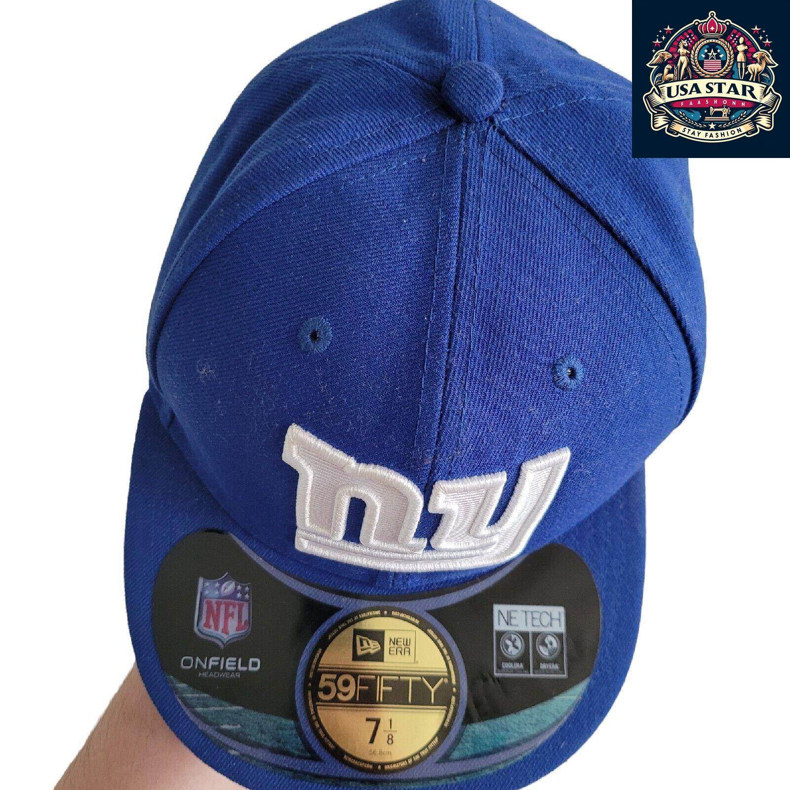 NY Yankees Fitted Cap 59FIFTY Essential Blue by New Era, Size 7 1/8, Stylish Fan Headwear - USASTARFASHION