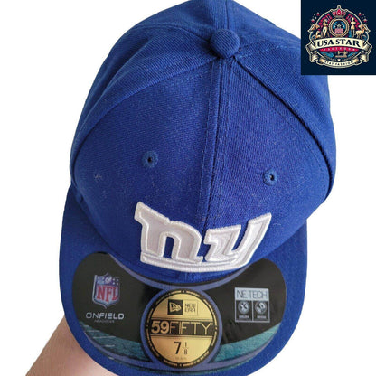 NY Yankees Fitted Cap 59FIFTY Essential Blue by New Era, Size 7 1/8, Stylish Fan Headwear - USASTARFASHION