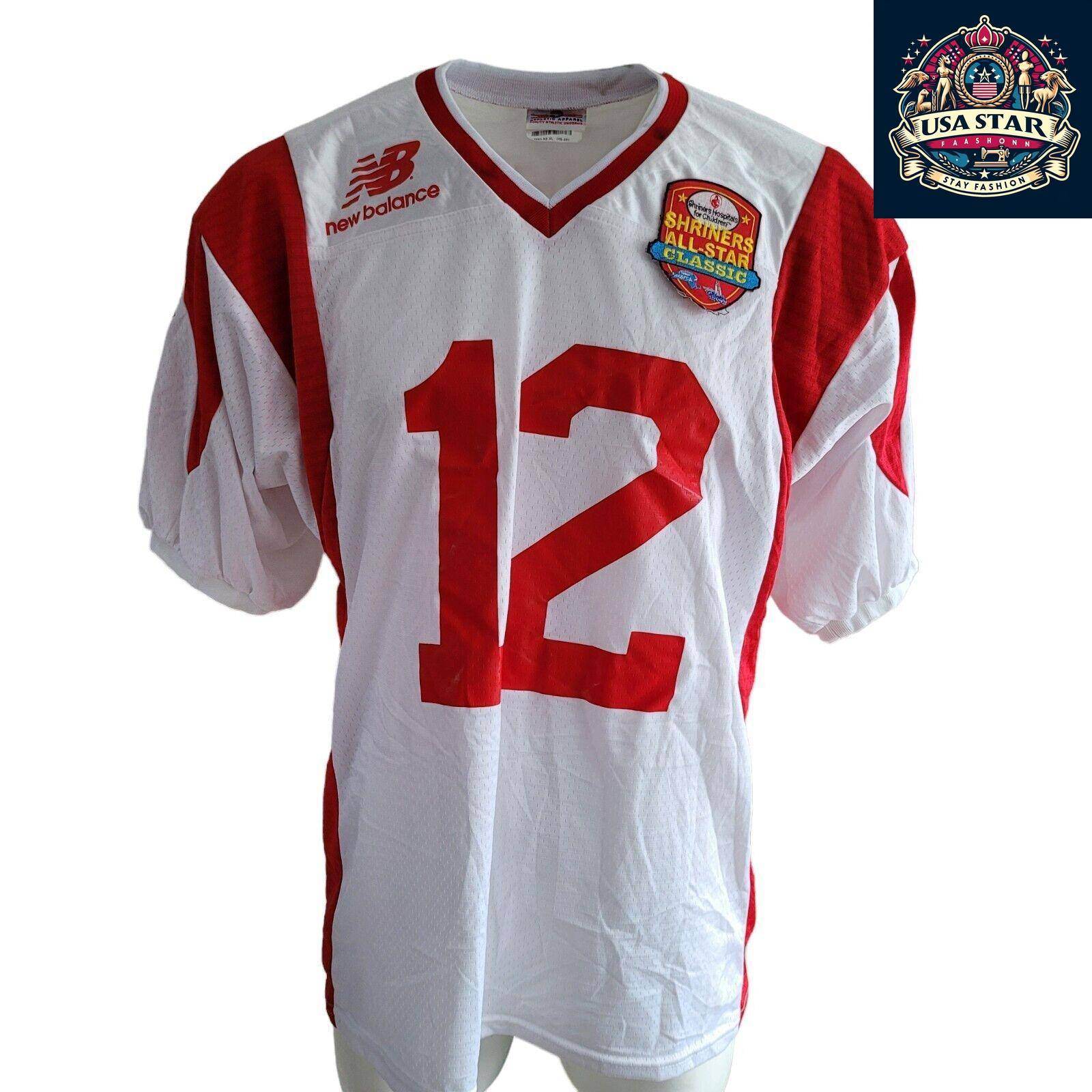 2011 Aleppo New Balance Shriners South Football All Stars Jersey #12 XL Cotton Blend - USASTARFASHION