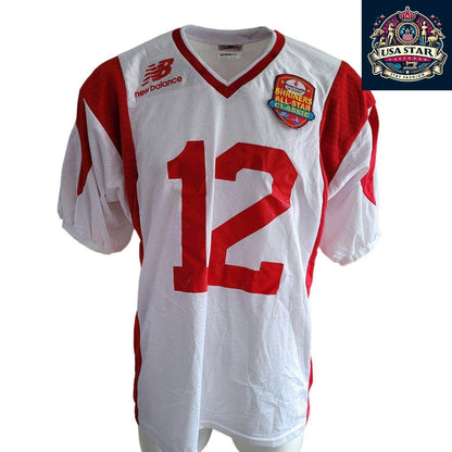 2011 Aleppo New Balance Shriners South Football All Stars Jersey #12 XL Cotton Blend - USASTARFASHION