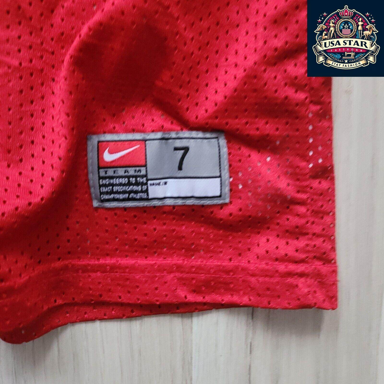 Nike Ohio State Buckeyes Jersey Youth Size 7 33 Red Distressed Style for Kids Football Fans - USASTARFASHION