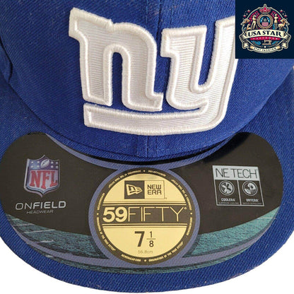 NY Yankees Fitted Cap 59FIFTY Essential Blue by New Era, Size 7 1/8, Stylish Fan Headwear - USASTARFASHION