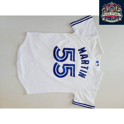 Majestic Vintage Toronto Blue Jays Youth Jersey Martin #55 - Classic Design, Comfortable Fit - USASTARFASHION