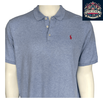 Polo Ralph Lauren Men's Polo Shirt, Classic Fit XL, 100% Cotton, Timeless Blue Style - USASTARFASHION