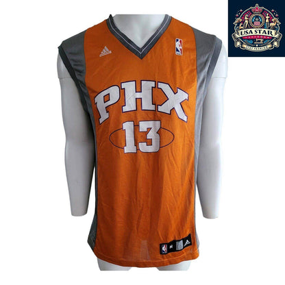 Adidas Phoenix Suns Jersey Men's M Orange Steve Nash #13 NBA Authentic Design for Fans - USASTARFASHION