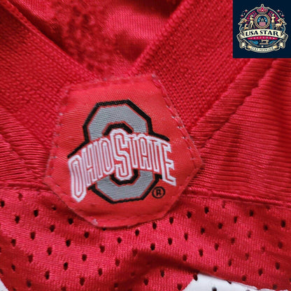 Nike Ohio State Buckeyes Jersey Youth Size 7 33 Red Distressed Style for Kids Football Fans - USASTARFASHION
