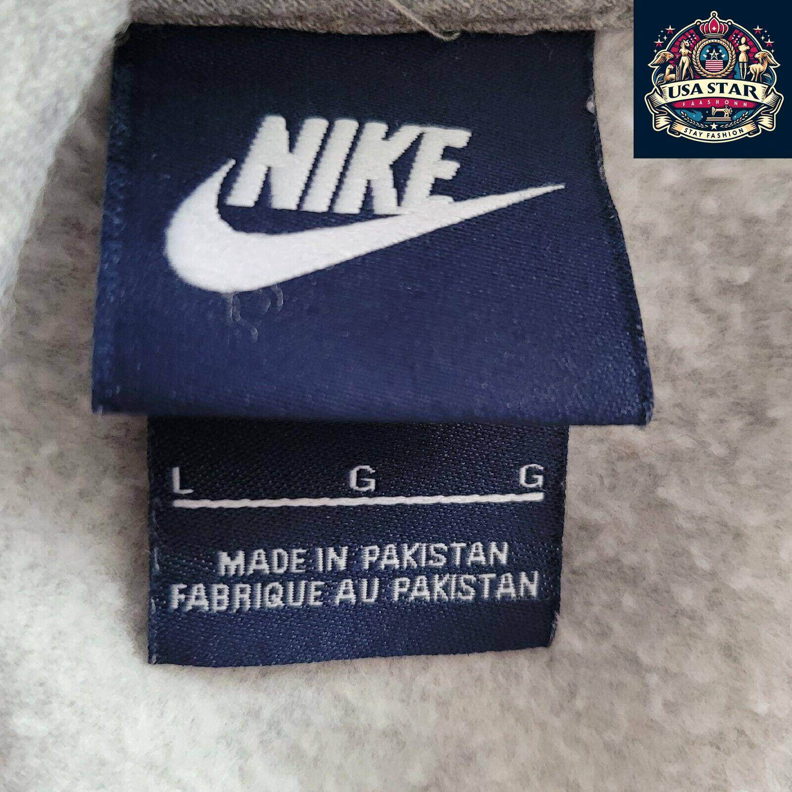 Nike Women's Hoodie - Cozy Large Pullover in Grey, Breathable Cotton, Stylish Logo - USASTARFASHION