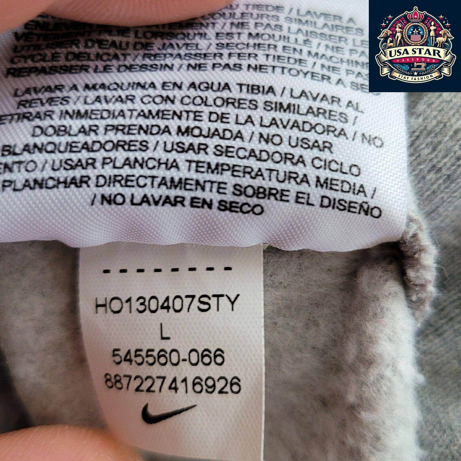 Nike Women's Hoodie - Cozy Large Pullover in Grey, Breathable Cotton, Stylish Logo - USASTARFASHION