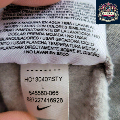 Nike Women's Hoodie - Cozy Large Pullover in Grey, Breathable Cotton, Stylish Logo - USASTARFASHION