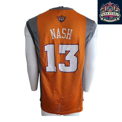 Adidas Phoenix Suns Jersey Men's M Orange Steve Nash #13 NBA Authentic Design for Fans - USASTARFASHION