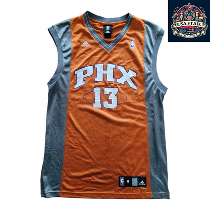 Adidas Phoenix Suns Jersey Men's M Orange Steve Nash #13 NBA Authentic Design for Fans - USASTARFASHION