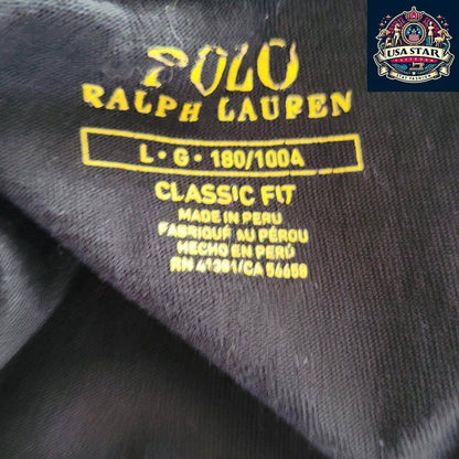 Polo Ralph Lauren T-Shirt, Classic Black, 100% Cotton, Size Large, Versatile Style & Comfort - USASTARFASHION