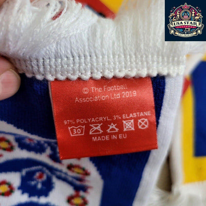 2019 England FA vs Kosovo Official Matchday Friendship Scarf - Soft, Durable, Collector's Item - USASTARFASHION