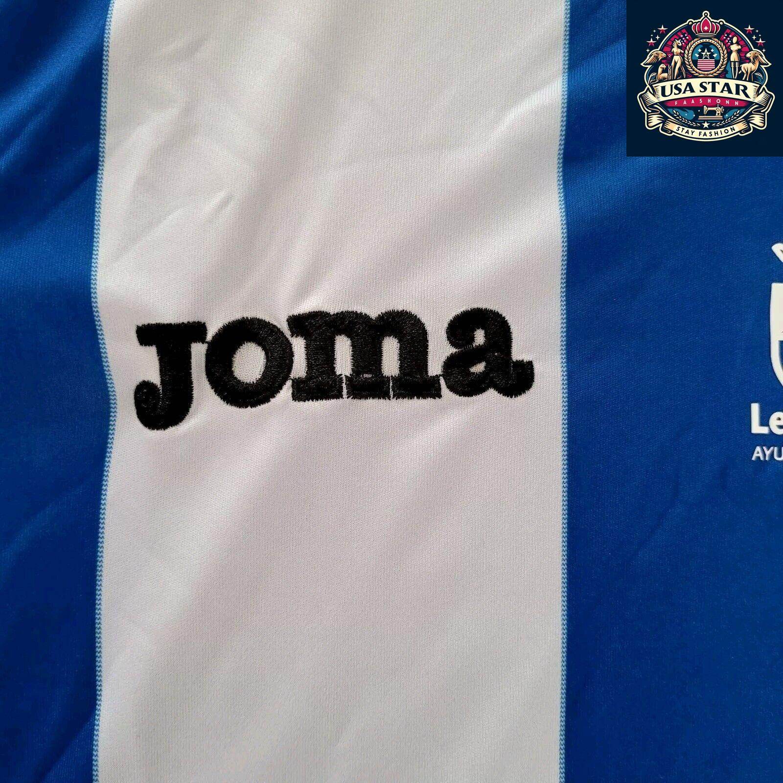 Official Leganés Football Shirt Size M - New With Tags, Premium Joma Fabric, LaLiga Design - USASTARFASHION