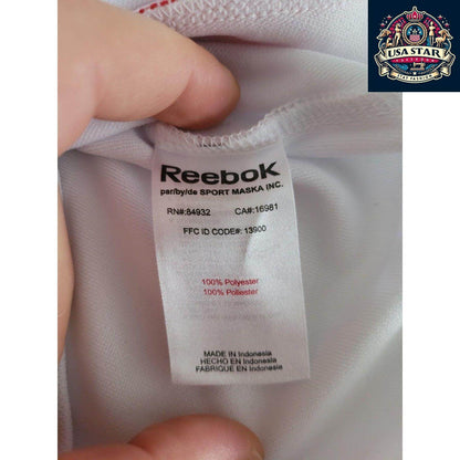 Reebok Hockey Jersey White Large - Vintage Condition, Odor-Free, Comfortable Fit - USASTARFASHION