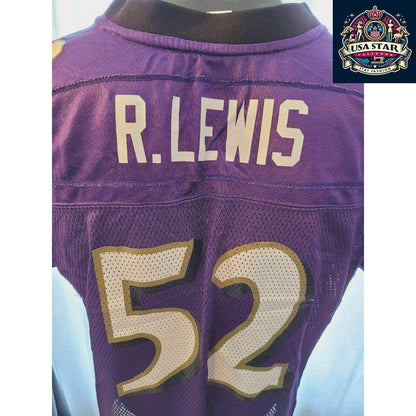 Baltimore Ravens Youth Jersey XL #52 Ray Lewis Reebok On Field Grade A Vintage Condition - USASTARFASHION
