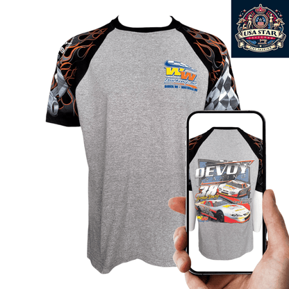 Nescar Racing T-Shirt - 100% Cotton, Durable, Comfortable Fit, Made in USA, Size Large - USASTARFASHION