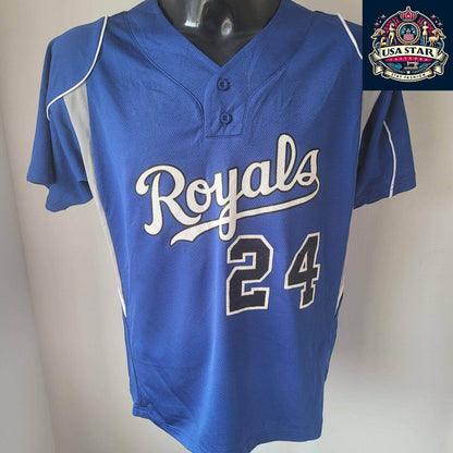Royals #24 Alleson Athletic Youth Baseball Jersey XL - Cool, Durable Design for Young Athletes - USASTARFASHION