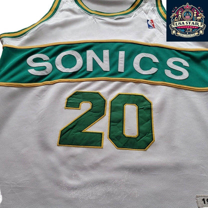 Mitchell Ness Gary Payton Jersey 20 Seattle SuperSonics 1983 - 94 Size 54 Made in USA - USASTARFASHION