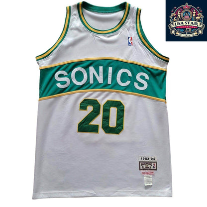 Mitchell Ness Gary Payton Jersey 20 Seattle SuperSonics 1983 - 94 Size 54 Made in USA - USASTARFASHION