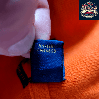 Polo Ralph Lauren T-Shirt Classic Fit XL, 100% Cotton, Vibrant Orange Striped Design for Comfort - USASTARFASHION