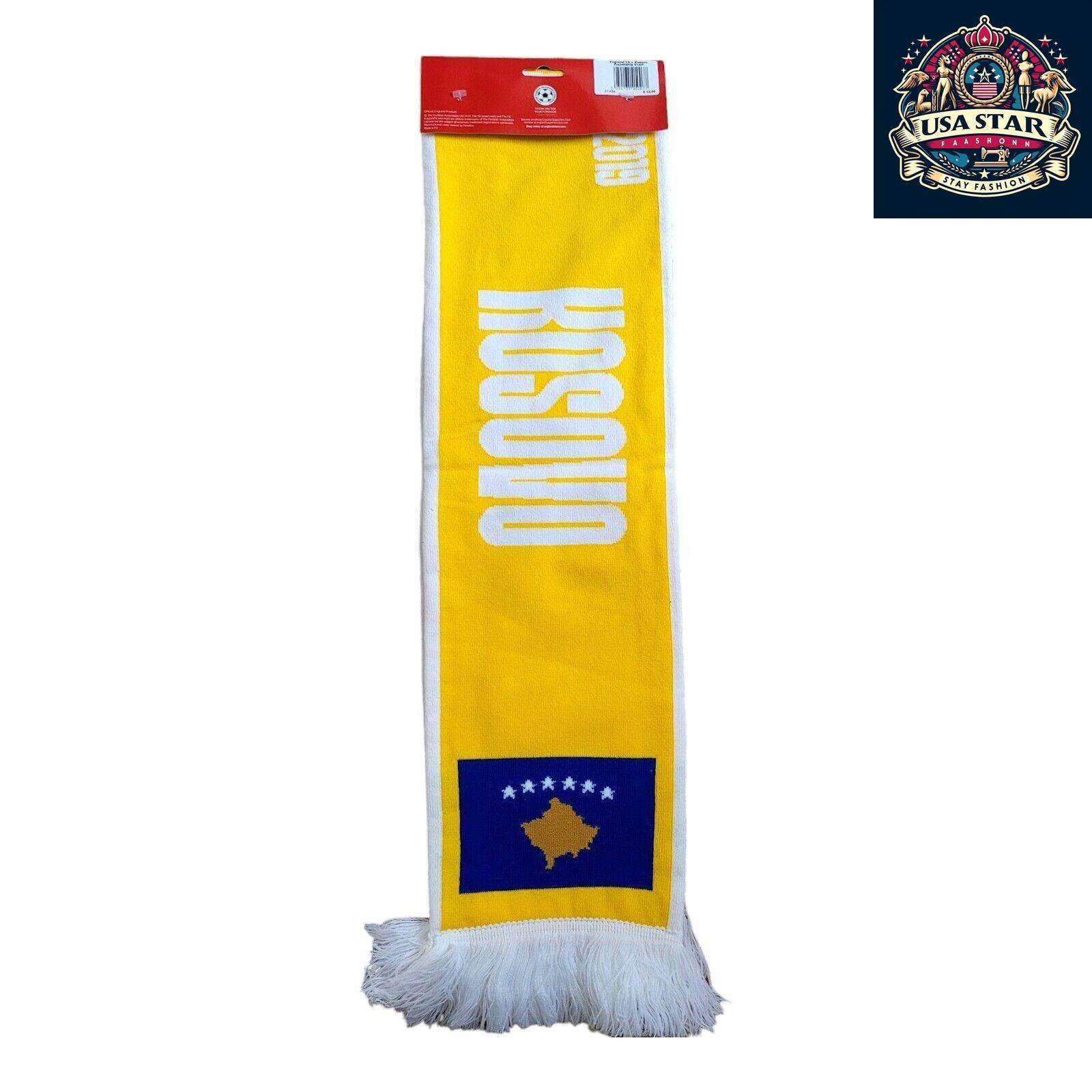2019 England FA vs Kosovo Official Matchday Friendship Scarf - Soft, Durable, Collector's Item - USASTARFASHION