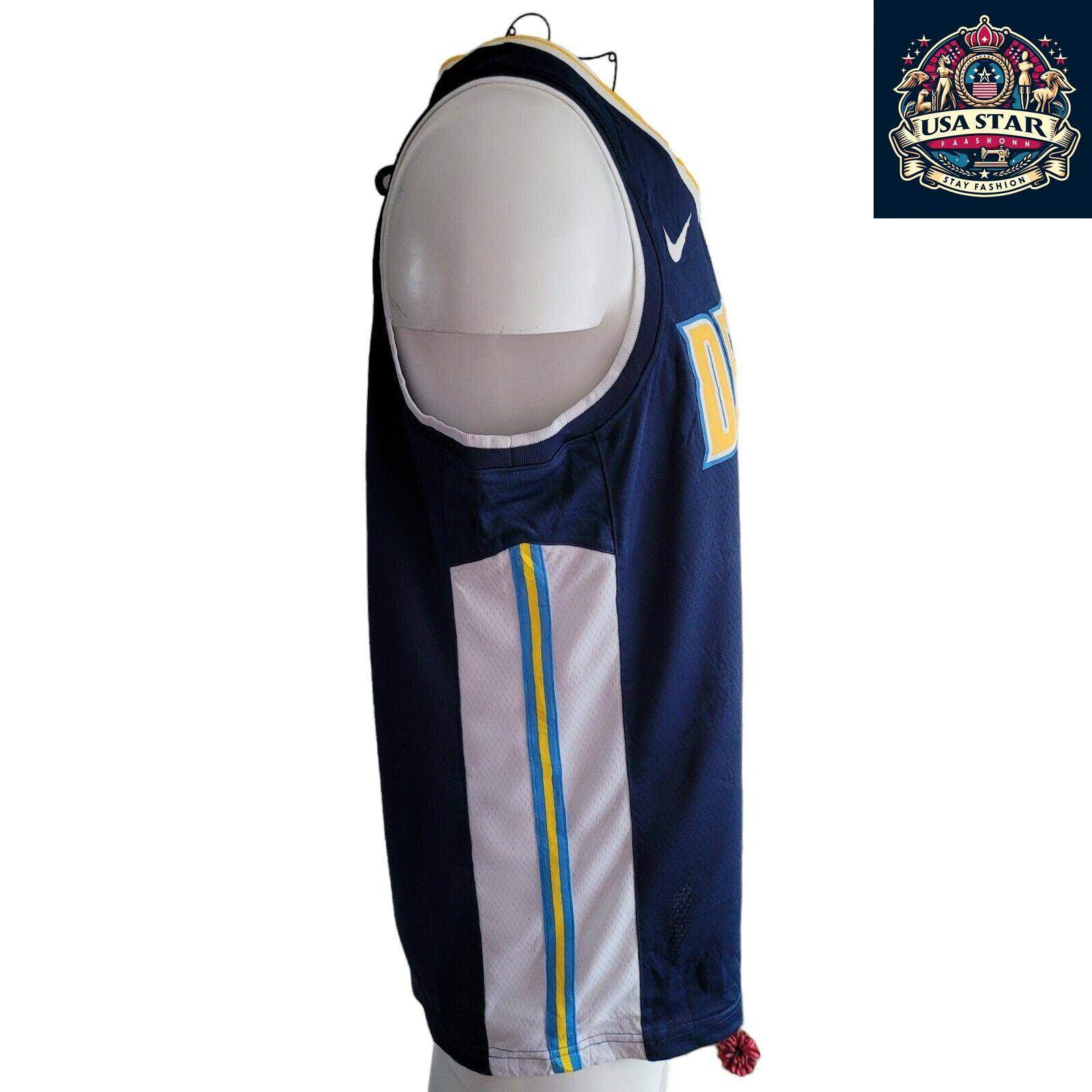 Men's Nike Denver Nuggets Jersey Paul Millsap #4 Navy Blue Size L (48) Vintage Basketball Gear - USASTARFASHION
