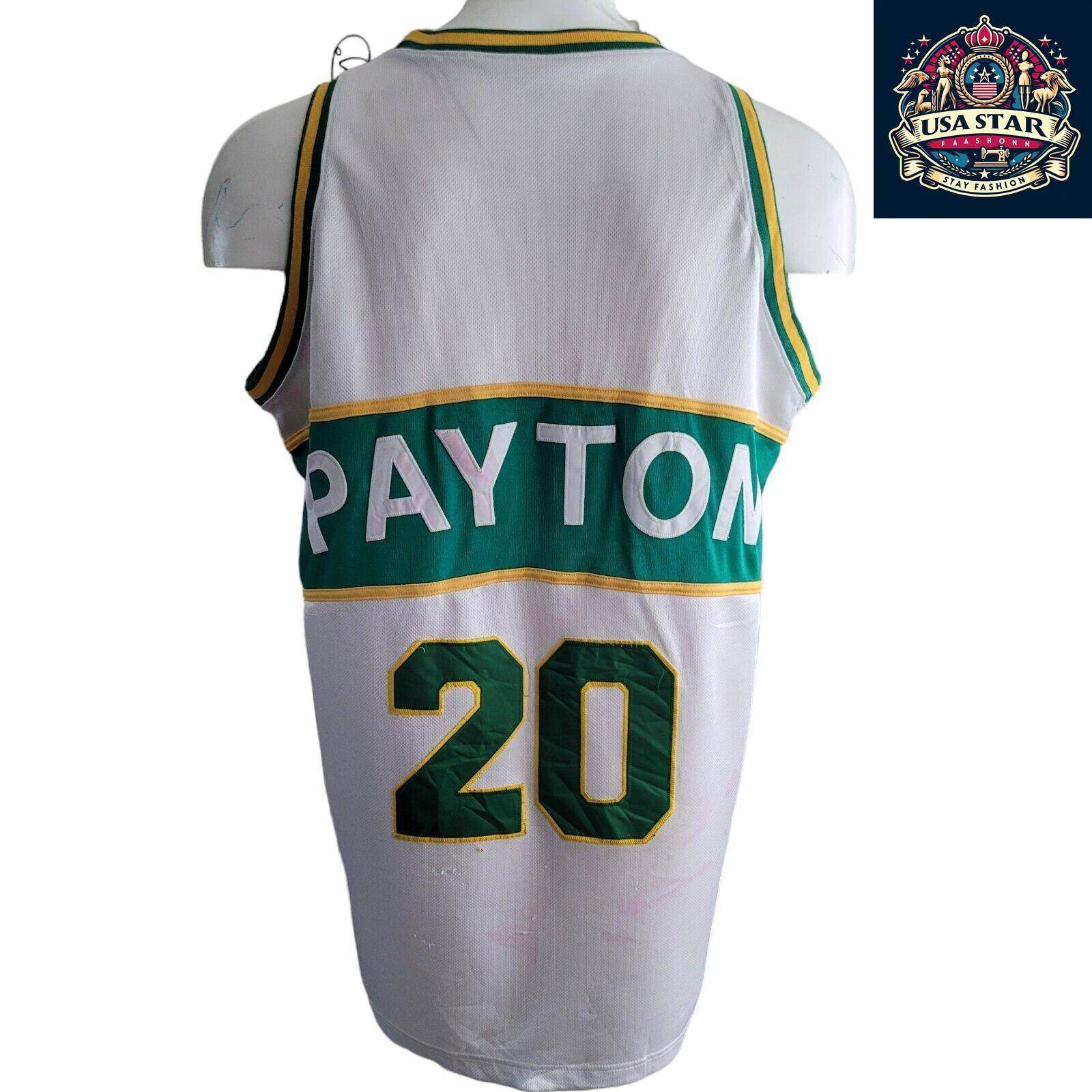 Mitchell Ness Gary Payton Jersey 20 Seattle SuperSonics 1983 - 94 Size 54 Made in USA - USASTARFASHION
