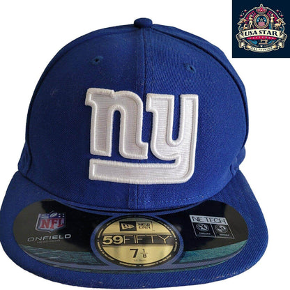NY Yankees Fitted Cap 59FIFTY Essential Blue by New Era, Size 7 1/8, Stylish Fan Headwear - USASTARFASHION